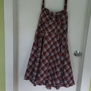 Ixia  from Modcloth plaid halter dress 1x